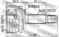 FEBEST 1210H517 ШРУС наружный 22X55.3X25