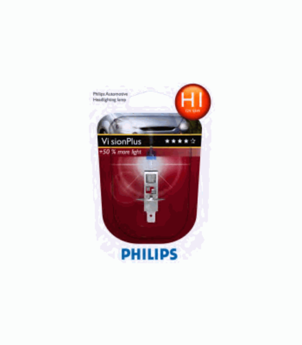 PHILIPS 12258VPB1 Лампа! (H1) 12V 55W P14.5S галогенная в блистере VisionPlus;Лампа накаливания
