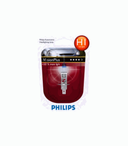 PHILIPS 12258VPB1 Лампа! (H1) 12V 55W P14.5S галогенная в блистере VisionPlus