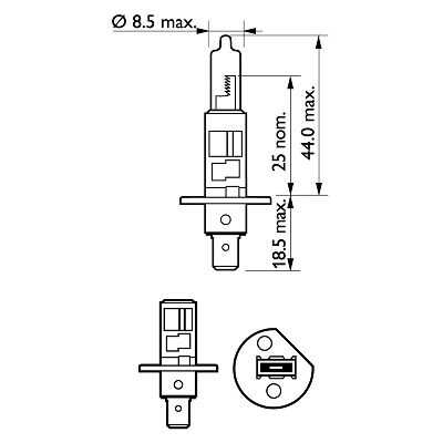 PHILIPS 12258XVPS2 Комплект ламп! H1 12258 XVP 12V 55W P14,5s S2 X-tremeVision Pro150