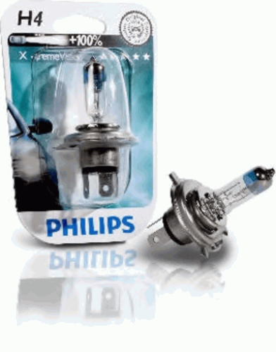 PHILIPS 12342 XVB1 Лампа! (H4) 60/55W 12V P43T-38 галогенная X-tremeVision в блистере