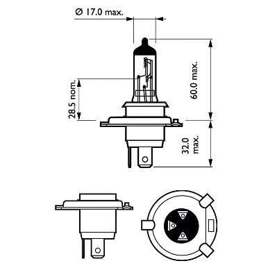 PHILIPS 12342XVPS2 Комплект ламп! H4 12342 XVP 12V 60/55W P43t-38 S2 X-tremeVision Pro150