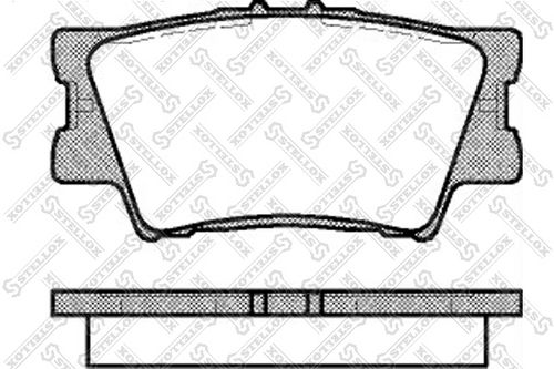 STELLOX 1242000BSX 1242 000B-SX колодки дисковые задние! с антискрип. пластинами Toyota Rav 4 2.4/3.5i/2.4D 4WD 06>