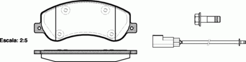 REMSA 1250.02 Комплект тормозных колодок, дисковый тормоз