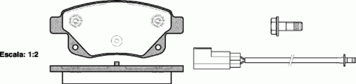 REMSA 1252.02 Комплект тормозных колодок, дисковый тормоз