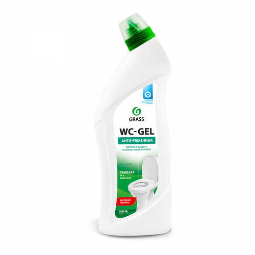 GRASS 125437 Средство для чистки сантехники! 'WC-gel' (флакон 1000 мл)