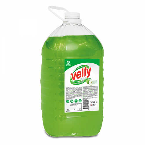 GRASS 125469 Средство для мытья посуды 'Velly light'! зеленое яблоко 5кг
