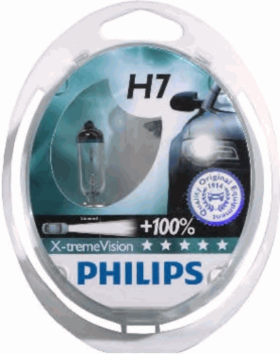 PHILIPS 12972XV+S2 Лампа! (H7) 55W 12V PX26D галогенная X-tremeVision (2шт. в блистере)