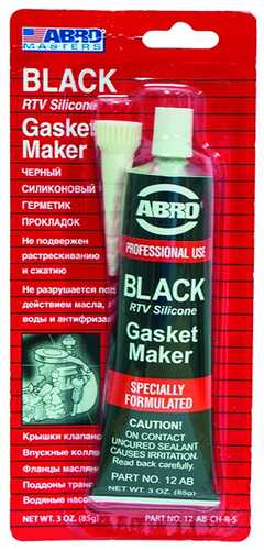 ABRO 12-AB-CH-R-S Герметик прокладок! высокотемператур. черный 85гр Abro