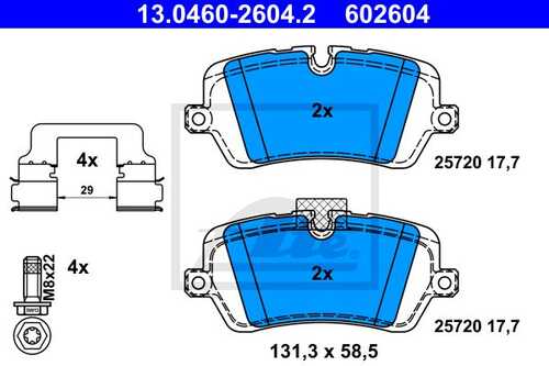 ATE 13.0460-2604.2 Колодки дисковые задн.! Land Rover Range Rover IV/Defender 12>