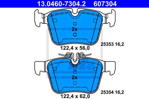 ATE 13.0460-7304.2 Brake Pad Set, disc brake