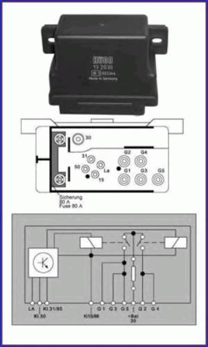 HUCO 132038 Реле накала! Omn MB 207-410 OM601-602/W124/W201 <93