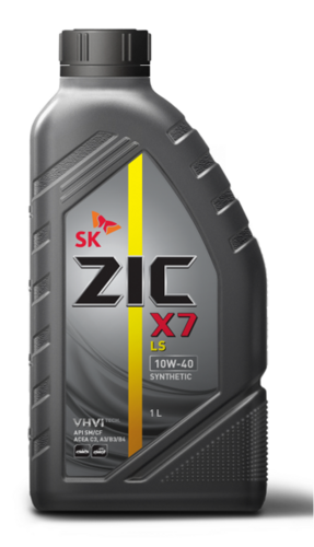ZIC 132620 X7 LS 10W40 (1L) масло моторное! синт. API SN/CF, ACEA C3, MB 229.31, RN 0700