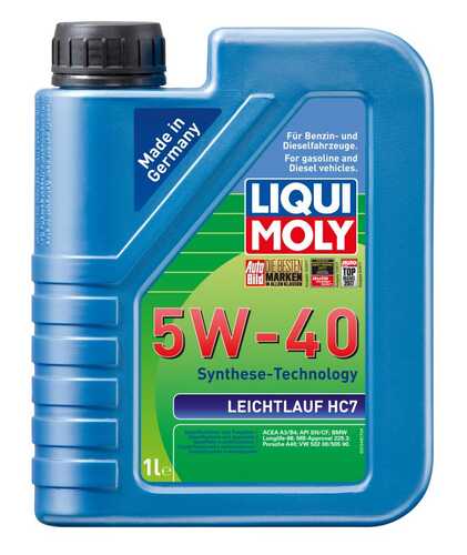 LIQUIMOLY 1346 LiquiMoly 5W40 Leichtlauf HC7 (1L) масло мотор.! синт. ACEA A3/B4, API CF/SN, 502 00/505 00