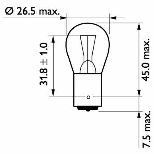 PHILIPS 13498CP Лампа! (P21W) 24V BA15s