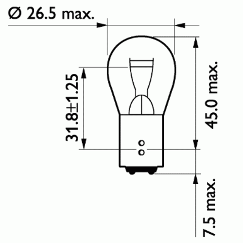 PHILIPS 13499CP Лампа! (P21/5W) 24V BAY15d