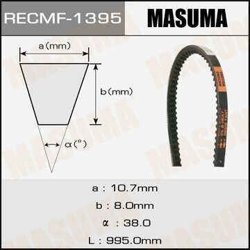 MASUMA 1395 Ремень клиновый 10.7x1003 MB,MAN,Volvo, BMW E30/E28/E34 2.4D/TD 83-92