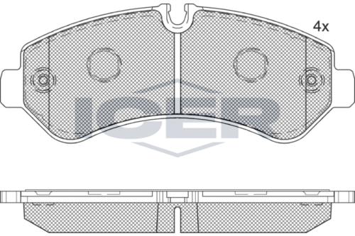 ICER 142362 Колодки дисковые задние! MB Sprinter W907