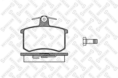 STELLOX 146 000-SX 135 00=FDB222 колодки дисковые з. Audi 80/100/A4/A6/A8 <00, Fiat Croma 1.6-2.5TD 85-96