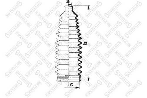 STELLOX 1498038SX Пыльник рейки рулевой! Opel Astra G/Astra H/Meriva B/Zafira 98>