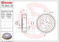BREMBO 14C01410 Тормозной диск