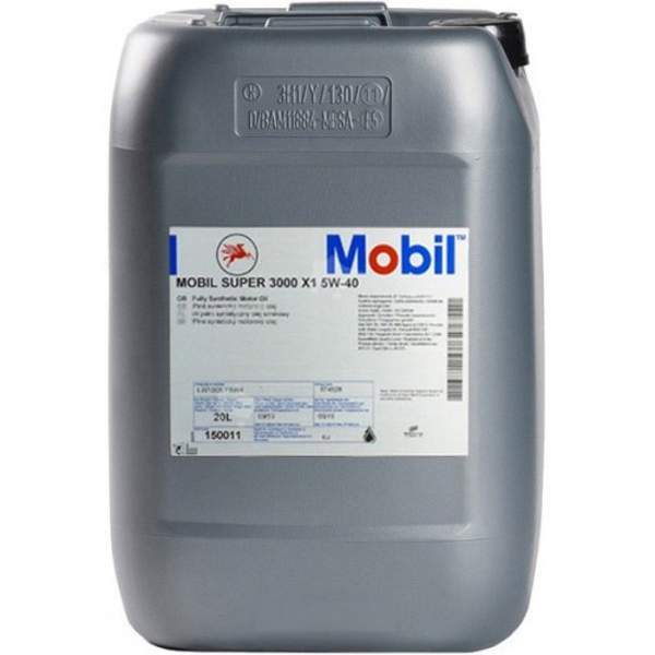 MOBIL 150011 Super 3000 X1 5W40 (20L) масло моторное! синт. API SN/SM/CF ACEA A3/B3/B4, MB 229.3