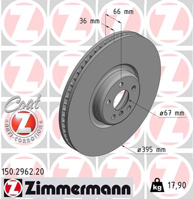 ZIMMERMANN 150.2962.20 Brake Disc