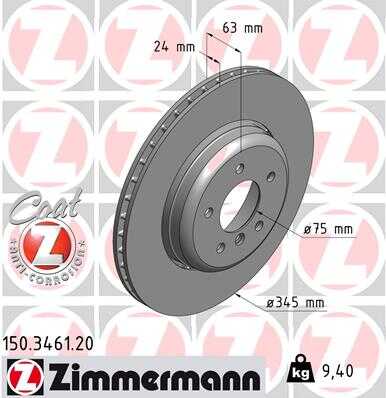 ZIMMERMANN 150.3461.20 Диск тормозной