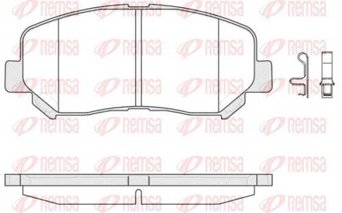 REMSA 151302 1513 02 колодки дисковые передние! Mazda CX-5 2.0/2.0D 11>;Комплект тормозных колодок, дисковый тормоз