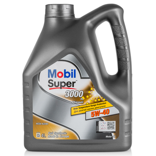 MOBIL 152572 Масло моторное Super 3000 X1 Diesel 5W-40 синтетика 4 л.