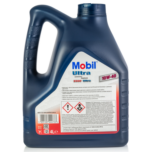 MOBIL 152624 Ultra 10W40 (4L) масло моторное! полусин. API SN Plus/SJ/CF, ACEA A3/B3, MB 229.1