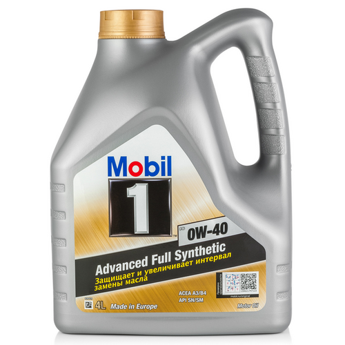 MOBIL 153692  1 fs 0w40 (4L) масло мот. синт. API SN/SM/SL/SJ/CF, ACEA A3/B3/B4, MB 229.3/229.5