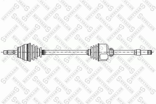 STELLOX 1581764SX Привод левый! 623mm, 21061 Renault Clio II 98>