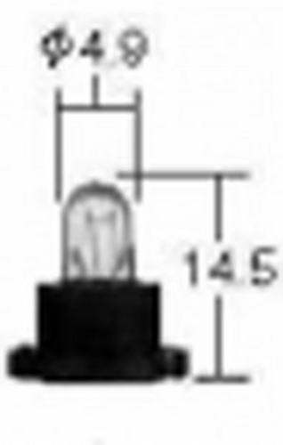 KOITO 1587 Лампа дополнительного освещения 14V 1.4W - C патроном T4.7