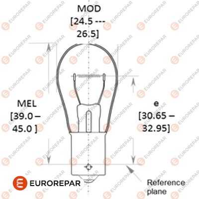 EUROREPAR 1616431280 Лампа накаливания P21W BA15s Pure Light