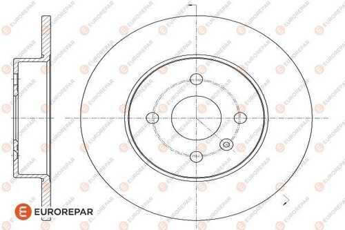 EUROREPAR 1618865880 Тормозные диски, в упаковке 2 OPEL Meriva 1.8ECOTEC 125ch (92kW) - Z18XE 2003-