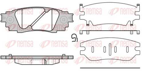 REMSA 1636.10 1636 10 колодки дисковые з.! Lexus RX RX AGL2/GGL2 15>;Комплект тормозных колодок