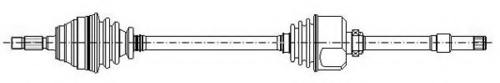 METELLI 170395 Привод RENAULT CLIO II, KANGOO I (-02), без ABS