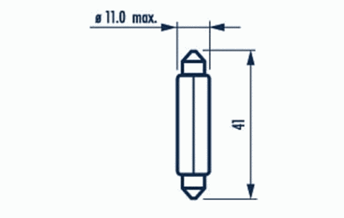 NARVA 17327 Лампа! (10W) 24V SV8.5 43мм накаливания