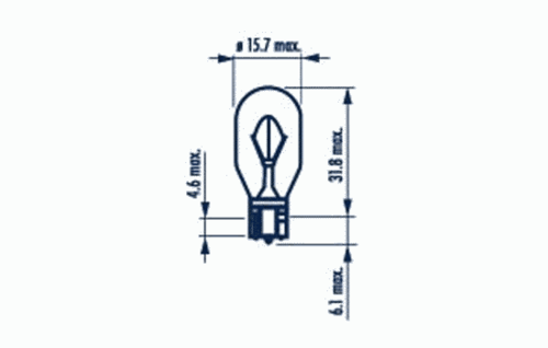 NARVA 17631 Лампа! (W16W) 12V W2.1x9.5d