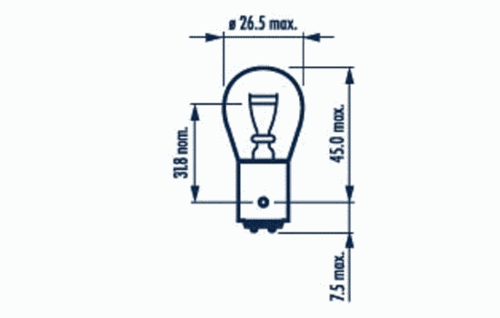 NARVA 17881 Лампа накаливания, фонарь сигнала тормож./ задний габ. огонь