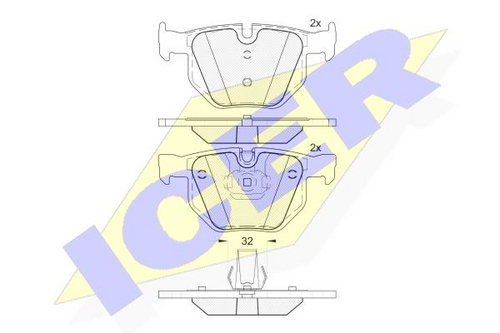 ICER 181685-202 Колодки дисковые задние! BMW X5 3.0d 07>#