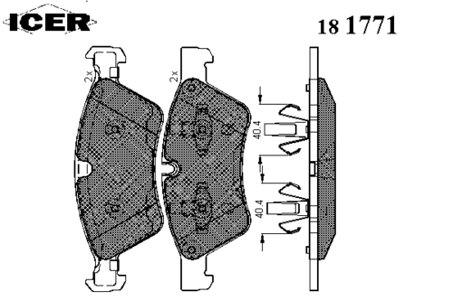 ICER 181771 Колодки тормозные передние