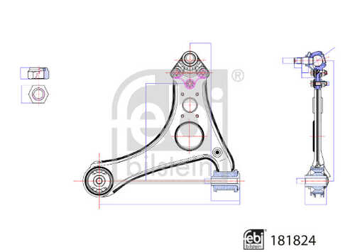 FEBI 181824 Рычаг независимой подвески колеса, подвеска колеса