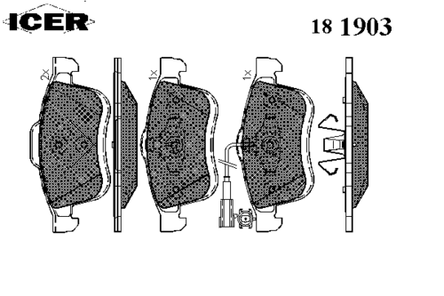 ICER 181903 Колодки дисковые передние! Fiat Doblo/Multijet 1.4/1.3D/2.0D 10>