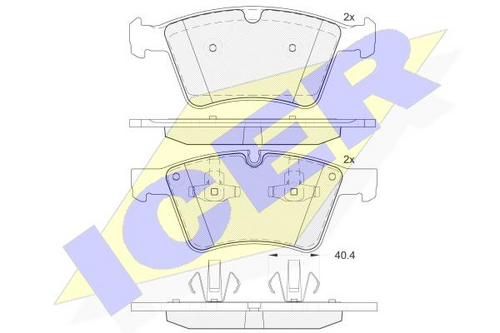 ICER 182086 Колодки дисковые передние! MB X164 4.5/5.0 06>