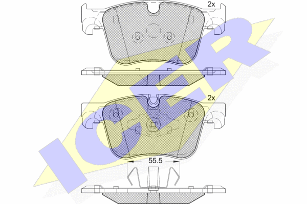 ICER 182166203 Brake Pad Set, disc brake