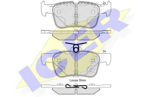 ICER 182198 Колодки дисковые задние! Ford Mondeo V 1.6/2.0/2.0TDCI 13>