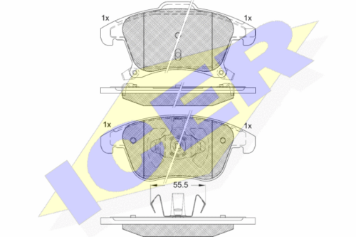 ICER 182231 Brake Pad Set, disc brake