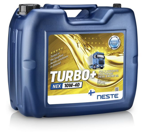 NESTE 186920 Масло моторное TURBO+ NEX 10W-40 20 л полностью синтетическое